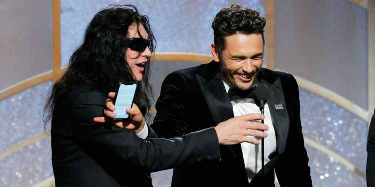 Tommy-Wiseau-and-James-Franco-at-the-Golden-Globes-NBC-image-1